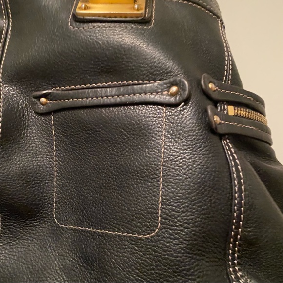 B. Makowsky Black Leather tote bag - Picture 7 of 16